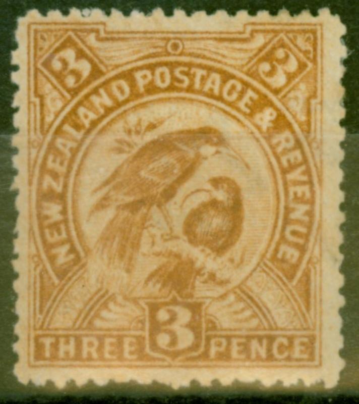 New Zealand 1906 3d Bistre-Brown SG321 Fine Lightly Mtd Mint