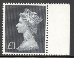 Great Britain Scott MH168 (SG831b) MNHOG - 1972 £1 Machin - SCV $3.75