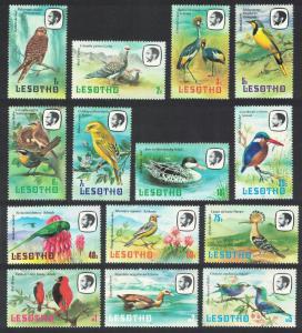 Lesotho Birds 14v imprint '1982' SG#500-513 SC#321-334b