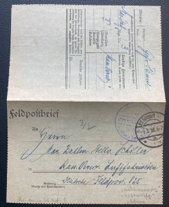 1918 Germany Navy Post Sea Flight Station Sheet  Cover
