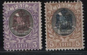 SERBIA, 76-77  MINT HINGED SET