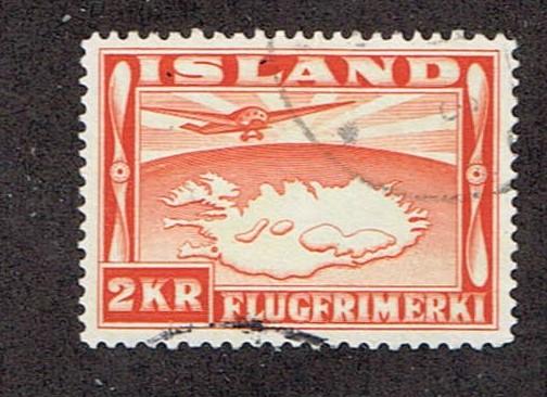 Iceland 1934  C20  Used