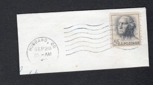 Scott # 1229  used  coil  single on paper Hubbard  OR  Sept 28, 1966