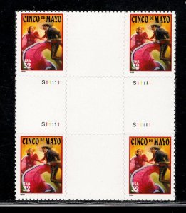 UNITED STATES SC# 3203 CROSS GUTTER BLK/4 VF/NH