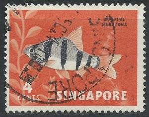 Singapore 1962 - 4c  Fish - SG65 used