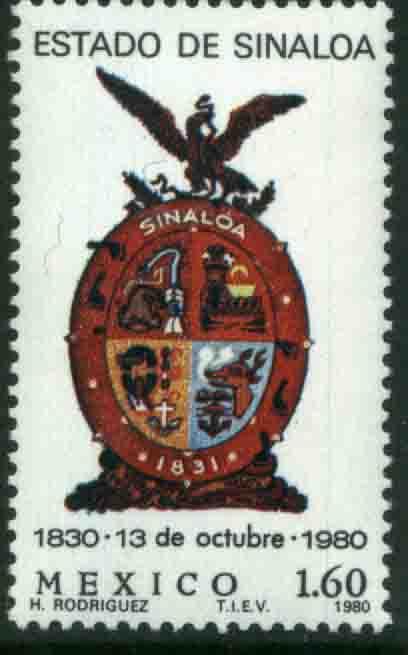 MEXICO 1216, Sesquicentennial of the State of Sinaloa MNH