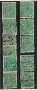 1923 Australia used lot of eleven (11) Scott #25