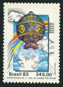 Brazil 1897, MNH. Michel 2016. Manned Flight, bicentennial, 1983. Montgolfier.