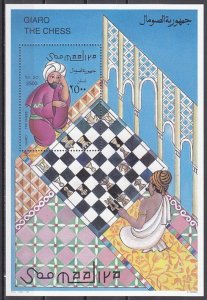 Somalia, Mi cat. 619, BL40. Arabic Chess s/sheet. ^