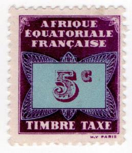 (I.B) France Colonial Revenue : Equatorial Africa 5c