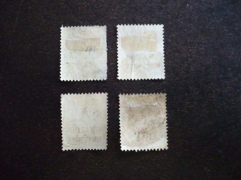 Stamps - India Gwalior - Scott# 13,15,17,18 - Used Part Set of 4 Stamps