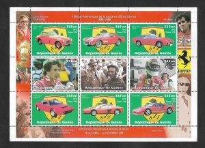 SD)1998 GUINEA 100TH ANNIVERSARY OF THE BIRTH OF ENZO FERRARI, SOUVENIR SHEET