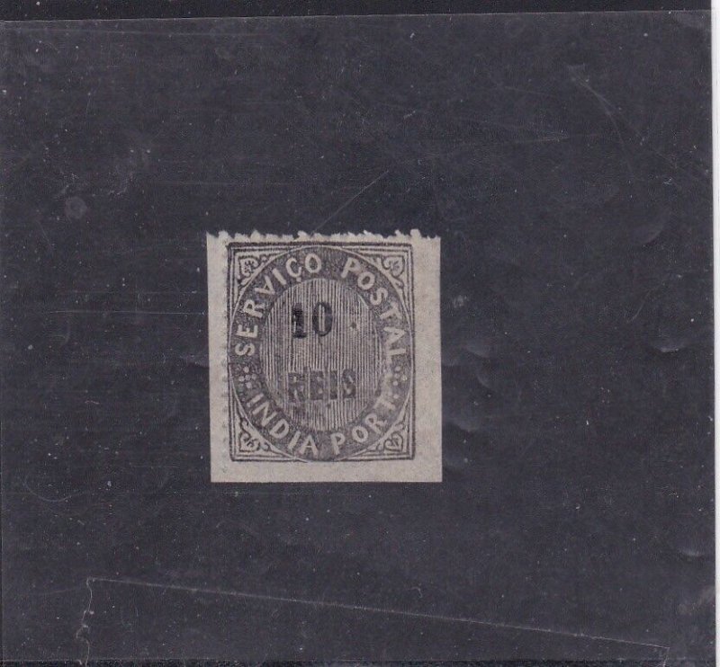 PORTUGUESE INDIA 10 r. (1876)   AF # 26    MNG