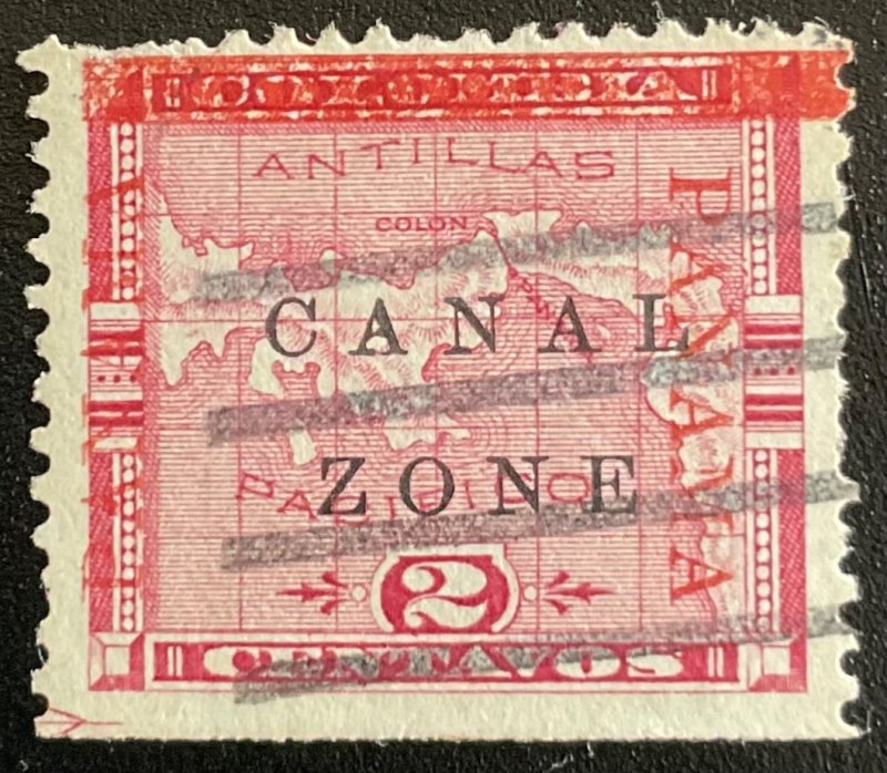 Canal Zone #12 Used Single Panama Map L48