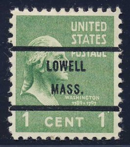 Lowell MA, 804-71 Bureau Precancel, 1¢ Washington