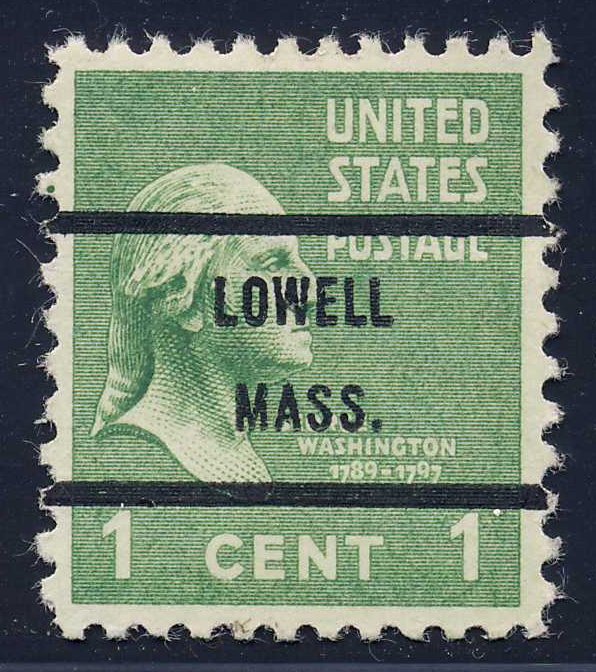 Lowell MA, 804-71 Bureau Precancel, 1¢ Washington