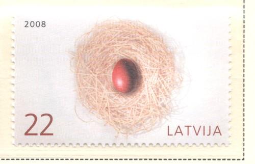 Latvia Sc 699 2008 Easter stamp mint NH