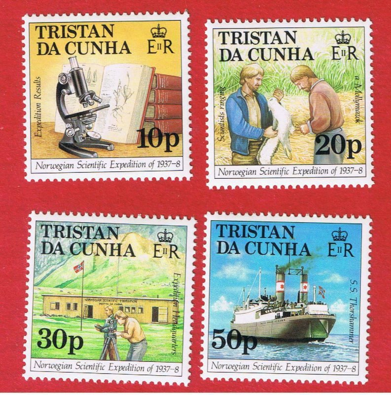 Tristan da Cunha #416-419  MNH OG  Norwegian Expedition   Free S/H