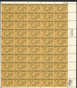 US #1407 Mint Sheet South Carolina 