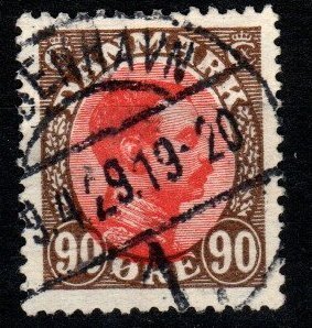 Denmark #128 F-VF Used CV $3.00 (X3636)