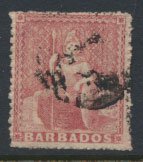 Barbados SG 25 SC# 17  Used  Dull Rose Red  see scans and details