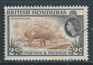 British Honduras #145a Used 2c Mountain Cow - Perf 13 1/2