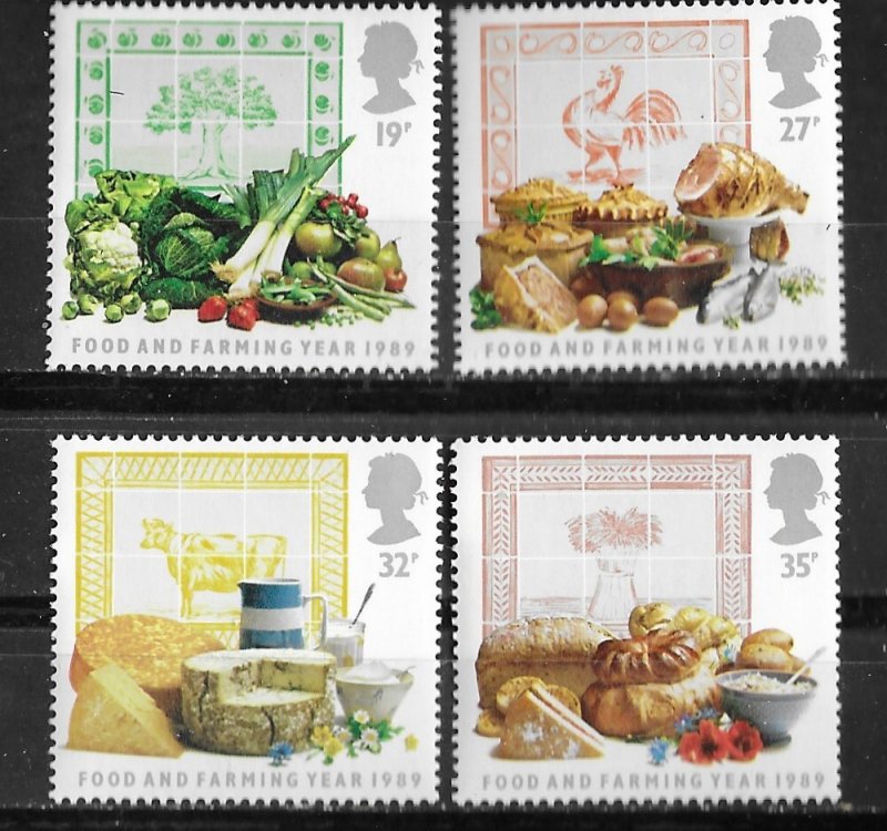 Great Britain # 1248-51  Food & Farming  1989  (4) Mint NH