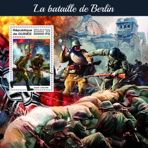 Guinea Military & War Stamps 2018 MNH WWII WW2 Battle of Berlin Tanks 1v S/S