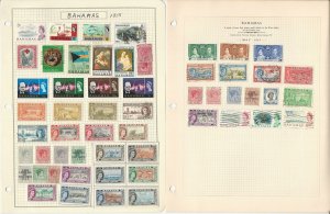 Bahamas Stamp Collection on 2 Pages, British Colony, JFZ