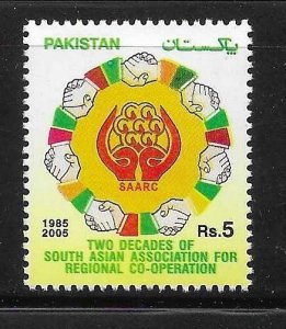 Pakistan 2005 South Asia Association Regional Cooperation SAARC Sc 1073 MNH A695