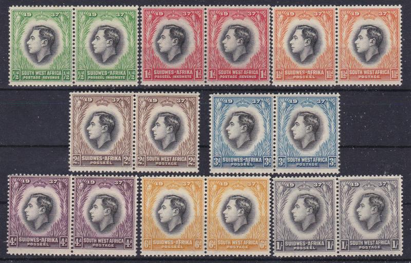 South West Africa 125-32 MNH 1937 Coronation