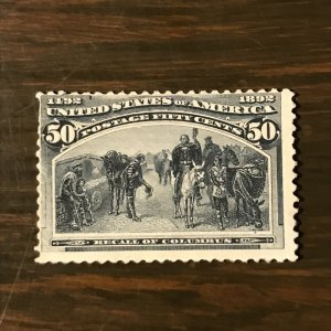 US SCOTT 240 -50¢ Columbian Exposition (1) -MNH,  OG Dist. - Great Color - G/F