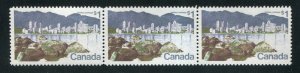 CANADA #600, 600ii MINT STRIP OF 3 SHORT $ FLAW