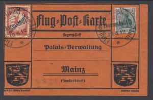 Germany Mi IV, 70 on 1912 Air Mail Card, special cancels, VF
