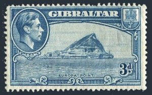 Gibraltar 111b perf 13.5, hinged. Michel 111C. George VI, 1942. Europa Point.