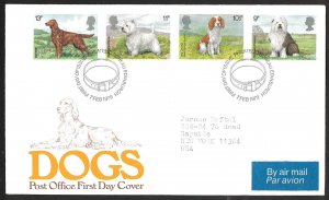 Great Britain Sc#851-854 Dogs (1979) FDC