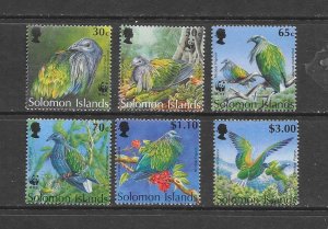 BIRDS - SOLOMON ISLANDS #761-6 NICOBAR PIGEON  MNH