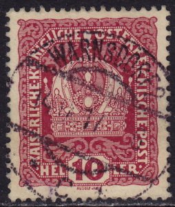 Austria - 1916 - Scott #148 - used - WARNSDORF 2 pmk Czech Republic