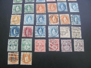 SWITZERLAND USED 1862- 1907 LOT VF  (185)