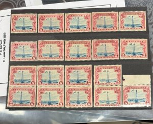 *C11, 19 STAMPS, VERY FINE-SUPERB, NEVER HINGED, SCOTT $190