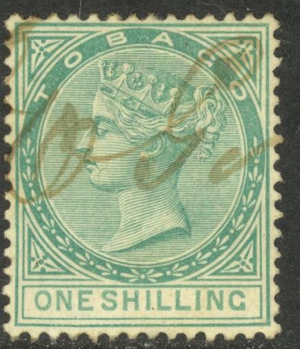 TOBAGO 1890 QV 1sh REVENUE BFT 17 VFU