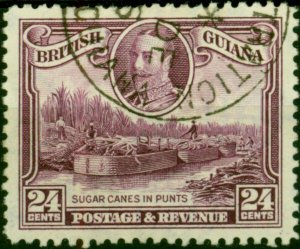 British Guiana 1934 24c Purple SG294 Fine Used (2)