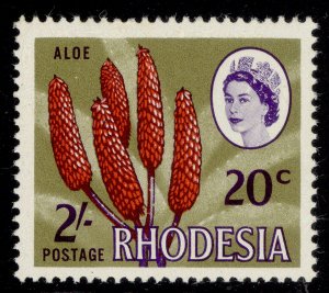 RHODESIA QEII SG411, 2s 20c dull red violet & sage-green, NH MINT.