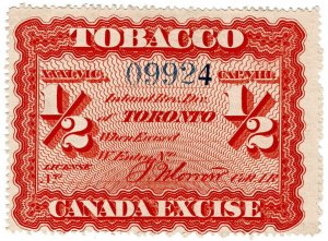 (I.B) Canada Revenue : Tobacco Excise Seal (Toronto)