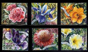 New Zealand Scott 1702-1707 MNH** Flower set 2001