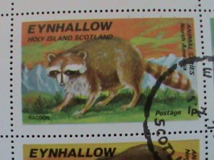 EYNHALLOW SCOTLAND STAMP:1977 WILD ANIMALS CTO- MNH - MINI SHEET