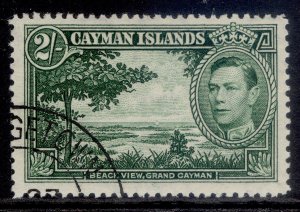 CAYMAN ISLANDS GVI SG124a, 2s deep green, FINE USED.