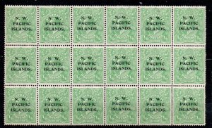 Northwest Pacific Islands 40 Mint never hinged Block of 18