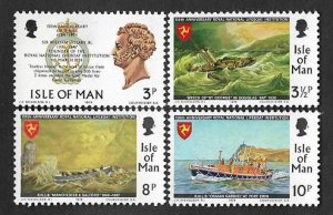 SE)1974 ISLE OF MAN  BOAT SHORT SERIES, 150TH ANNIVERSARY OF THE RAEL MAR