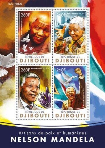 Djibouti Nelson Mandela Politics Personalities MNH stamp set